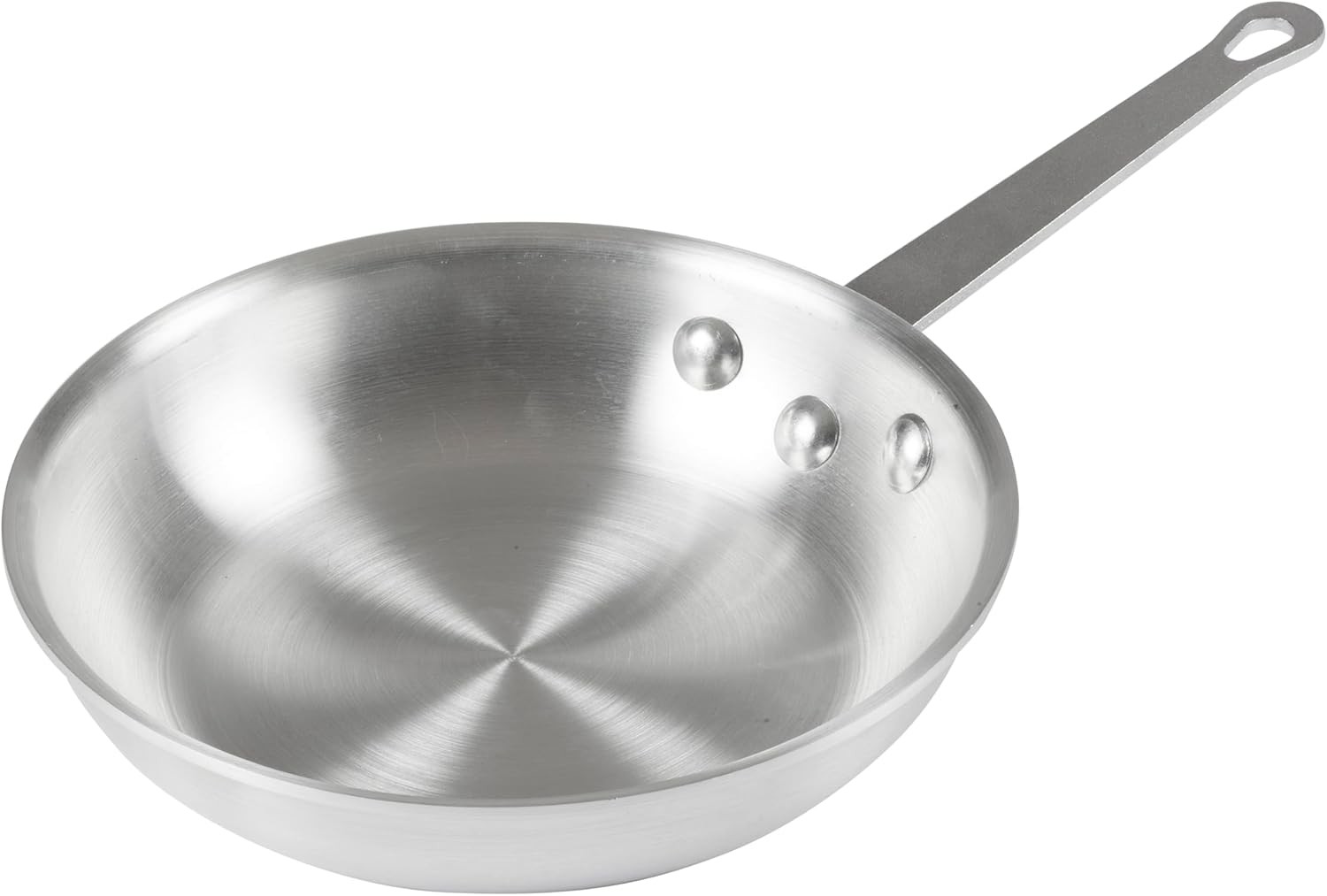 Commercial-Grade Aluminium Fry Pan/Skillet, Natural Finish, 8″