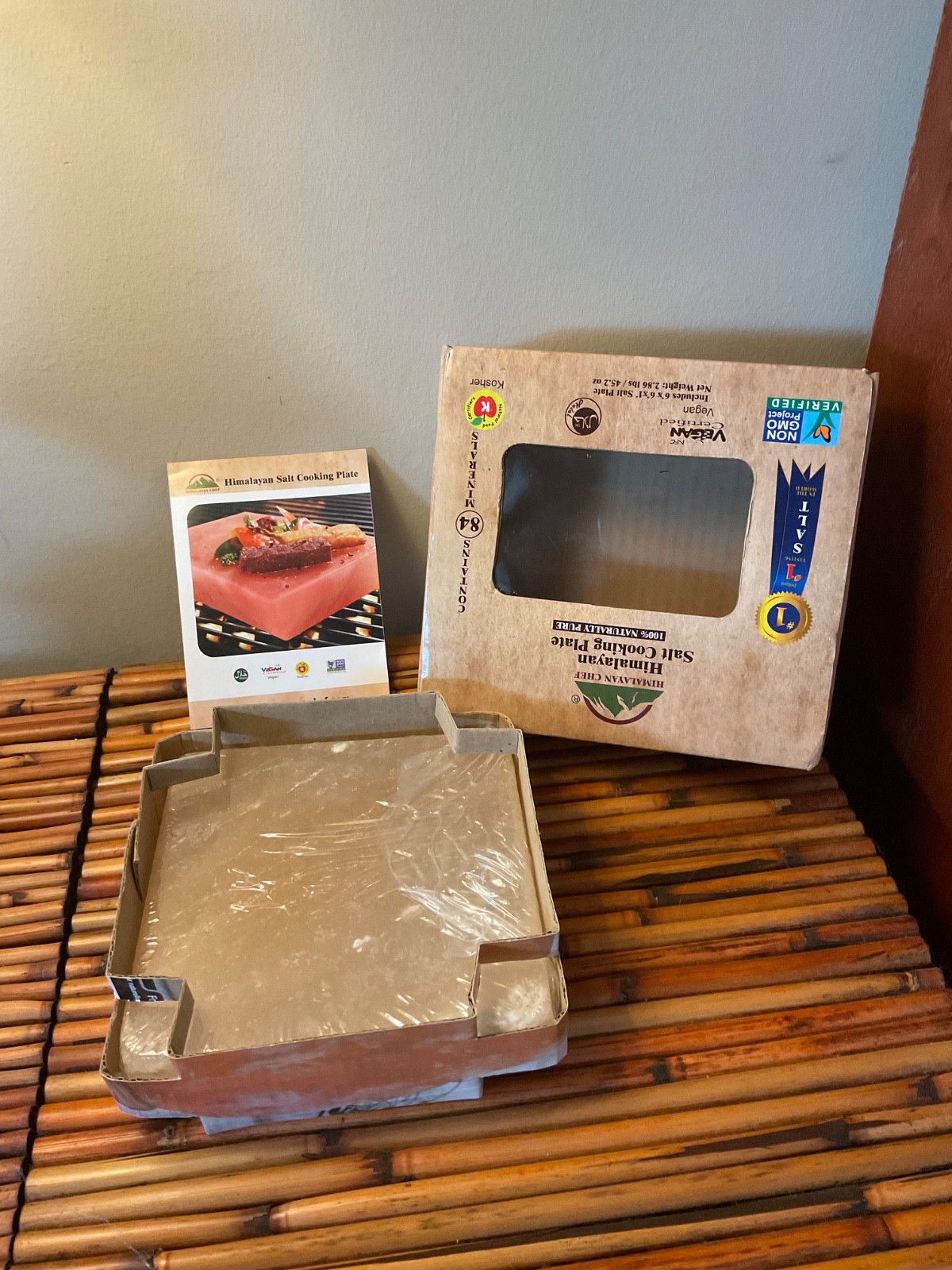 HIMALAYAN CHEF Salt Cooking Plate 6” X 6” X 1” NIB For Gifting/Your Own Grill