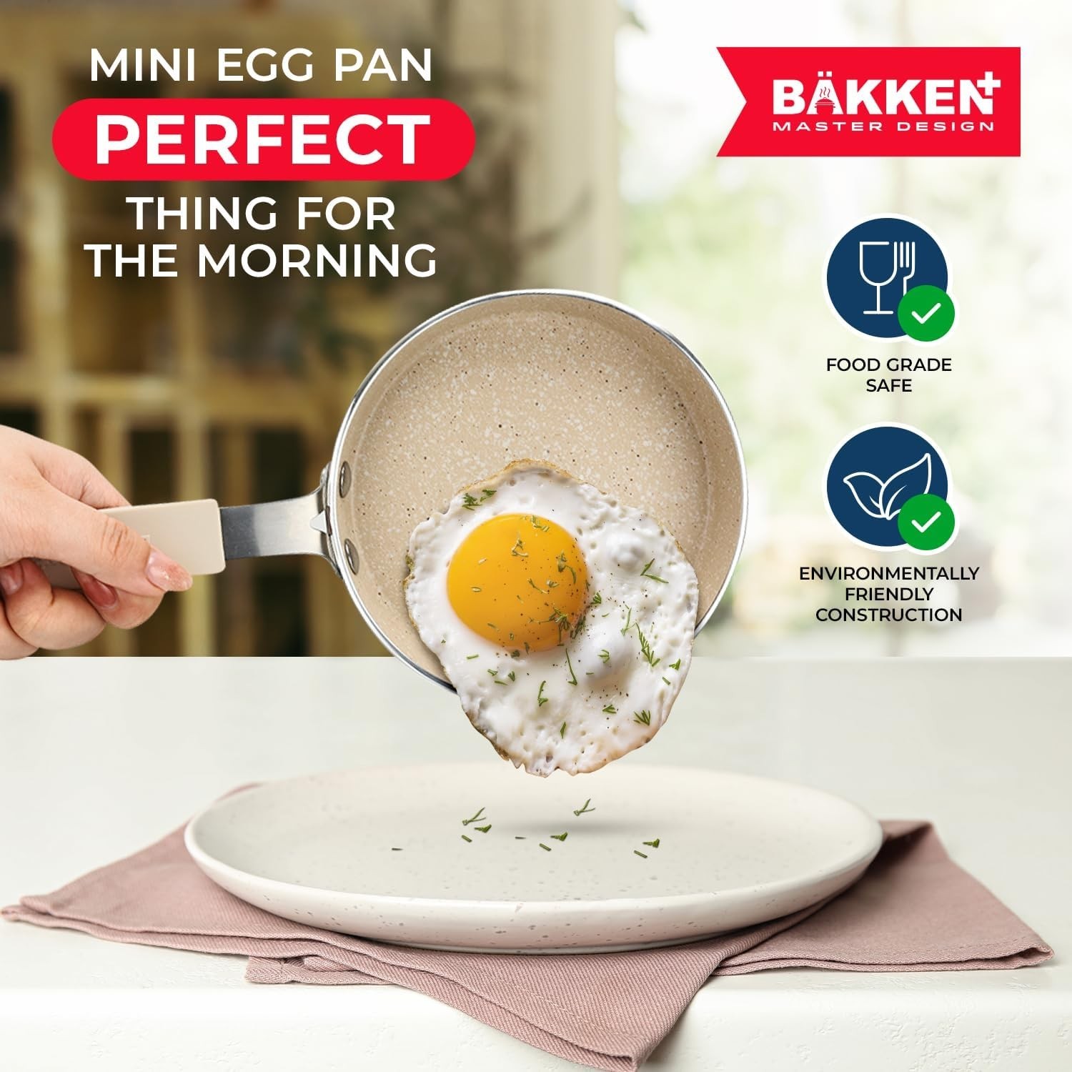 5.5” Non-Stick Egg Pan Set with Cool-Touch Handles – Versatile Kitchenware