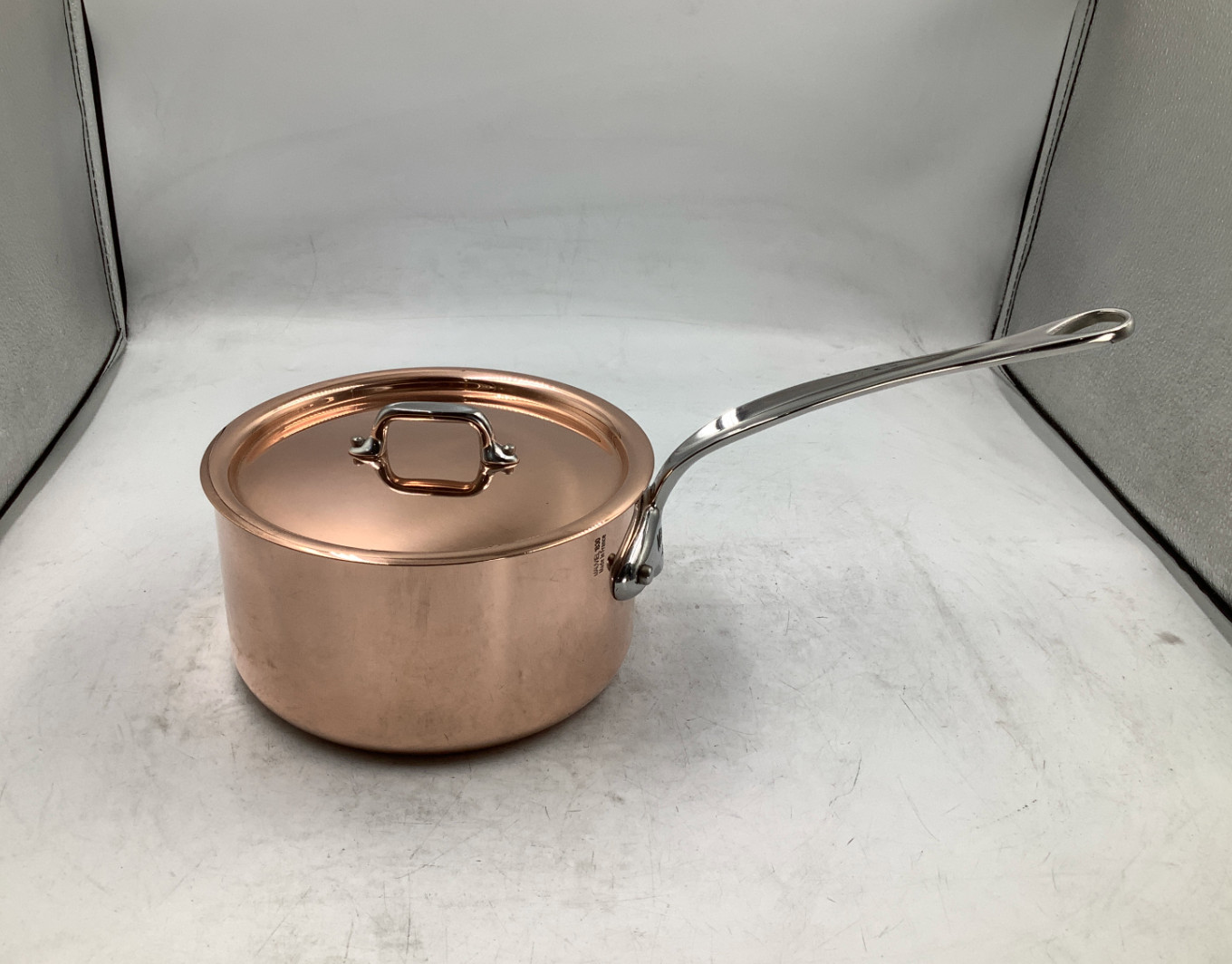 Mauviel M’Heritage 150 S Polished Copper & Stainless Steel Sauce Pan. 1.9 Qt