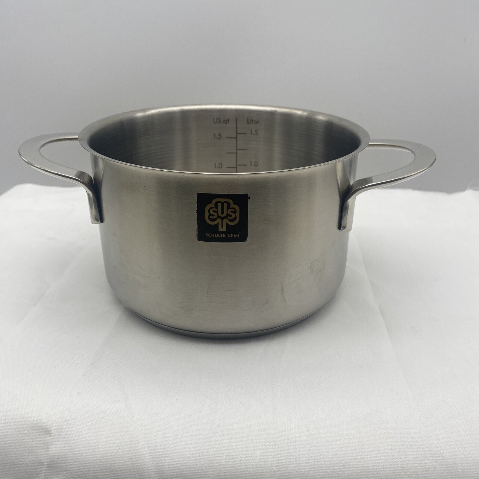 SCHULTE-UFER Stainless Steel 18/10 Silver 1.5 qt / Liter Measuring Pot JH1110