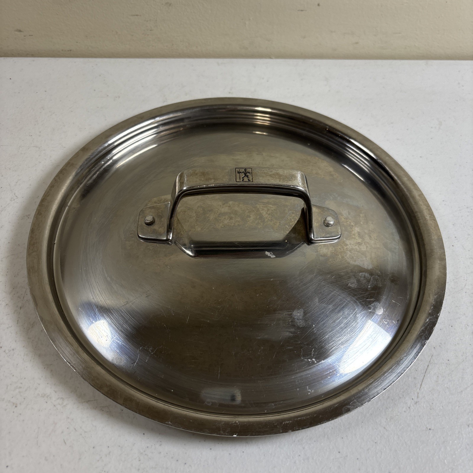 J.A. Henckels Zwilling 10.25”Stainless lid ID rim 9&3/8” OD 10.25”