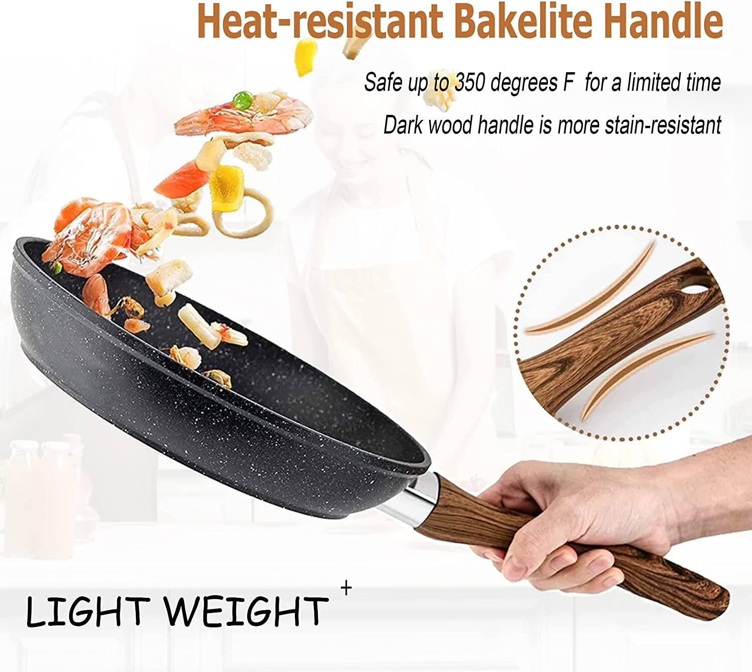 30 Pieces Cookware Set Nonstick Granite Coated Pots and Pans Set Bakeware Set