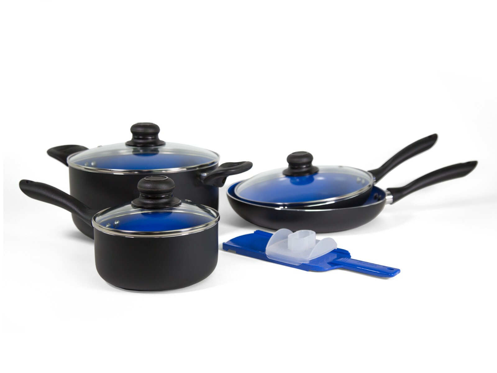 Yoshi Blue Diamond infused Ceramic Non-Stick Cookware 8 pc. Set – As Seen on TV
