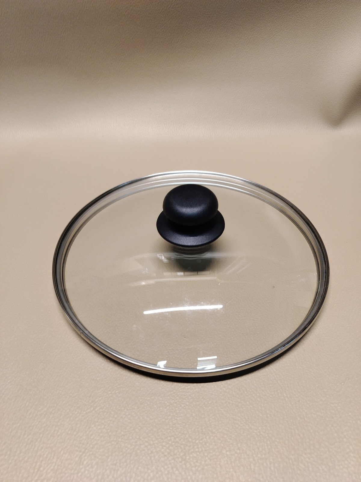 Glass Pot Pan Lid 8-1/2″ Inner Lip 9-1/8″ Diameter Stainless Rim Clp5