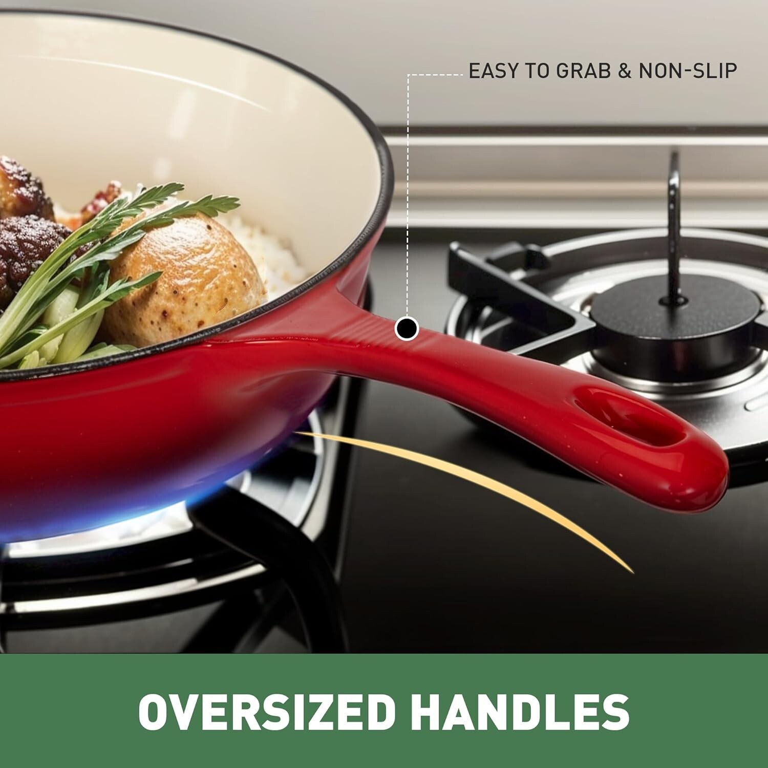 Enameled Cast Iron Cookware Set – 7 Piece Pots and Pans Set – Set of Dutch Ovens