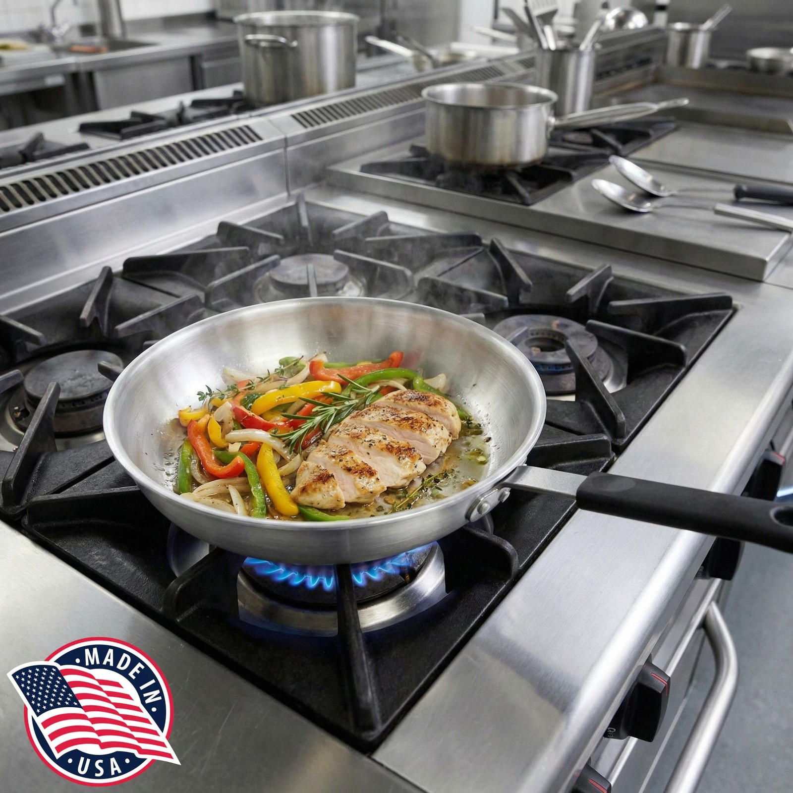Alegacy Eagleware Professional Natural Aluminum Fry Pan, 8-Inch
