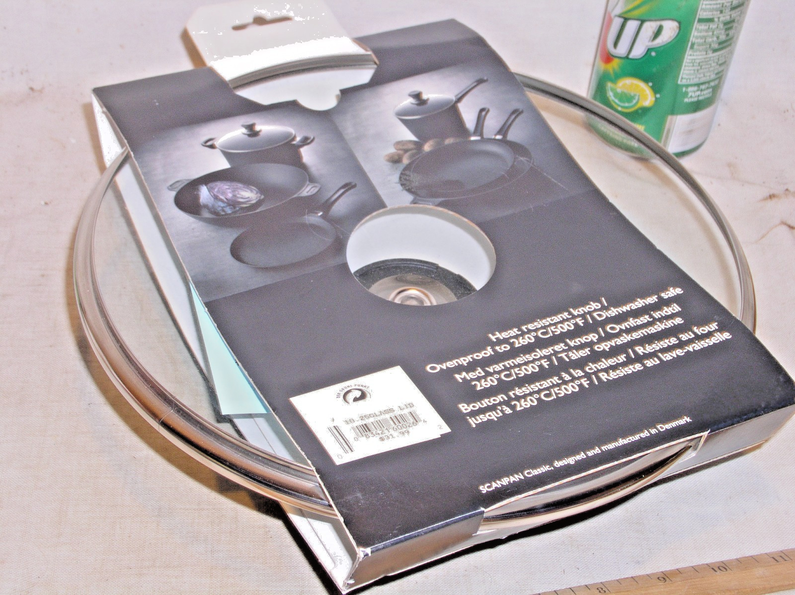 NEW SCANPAN CLASSIC DENMARK 10-1/4 INCH 10.25″ 26 CM GLASS LID CERAMIC TITANIUM