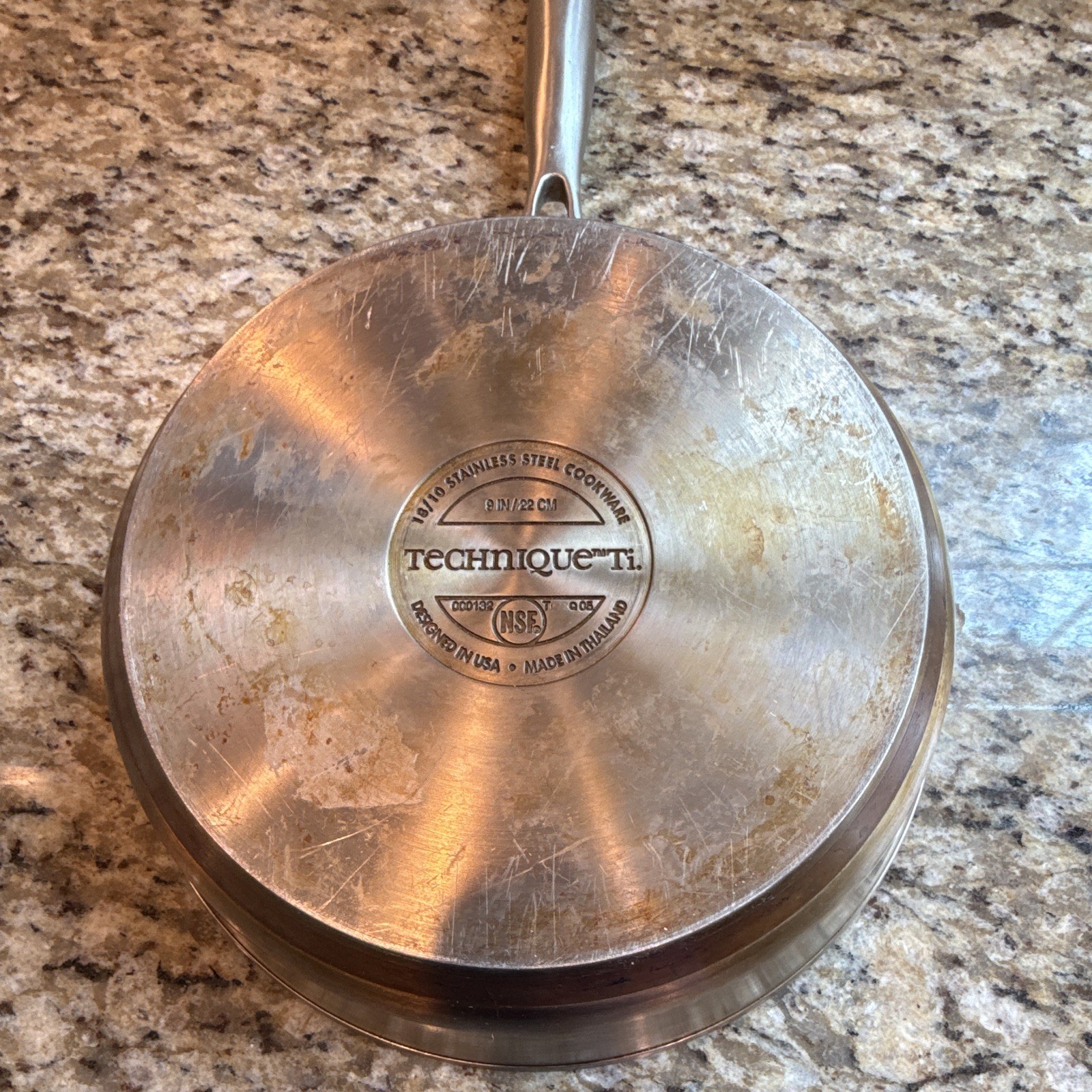 Technique Ti 9in/22cm 18/10 Stainless Steel Frying Pan Skillet, Silver