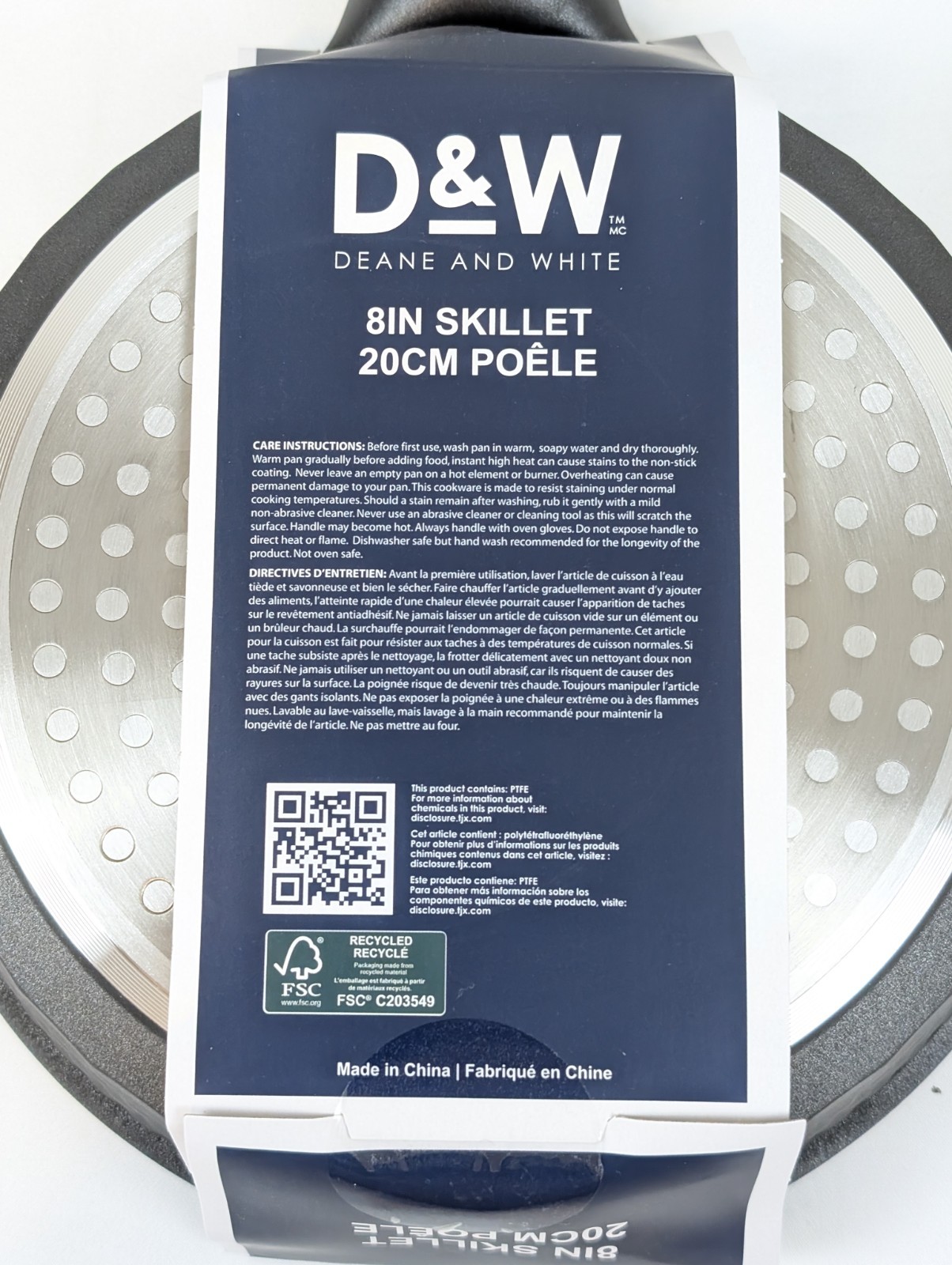 D&W Frying Pan 8 Inch Nonstick FRY Skillet Black Deane & White Premium Cookware