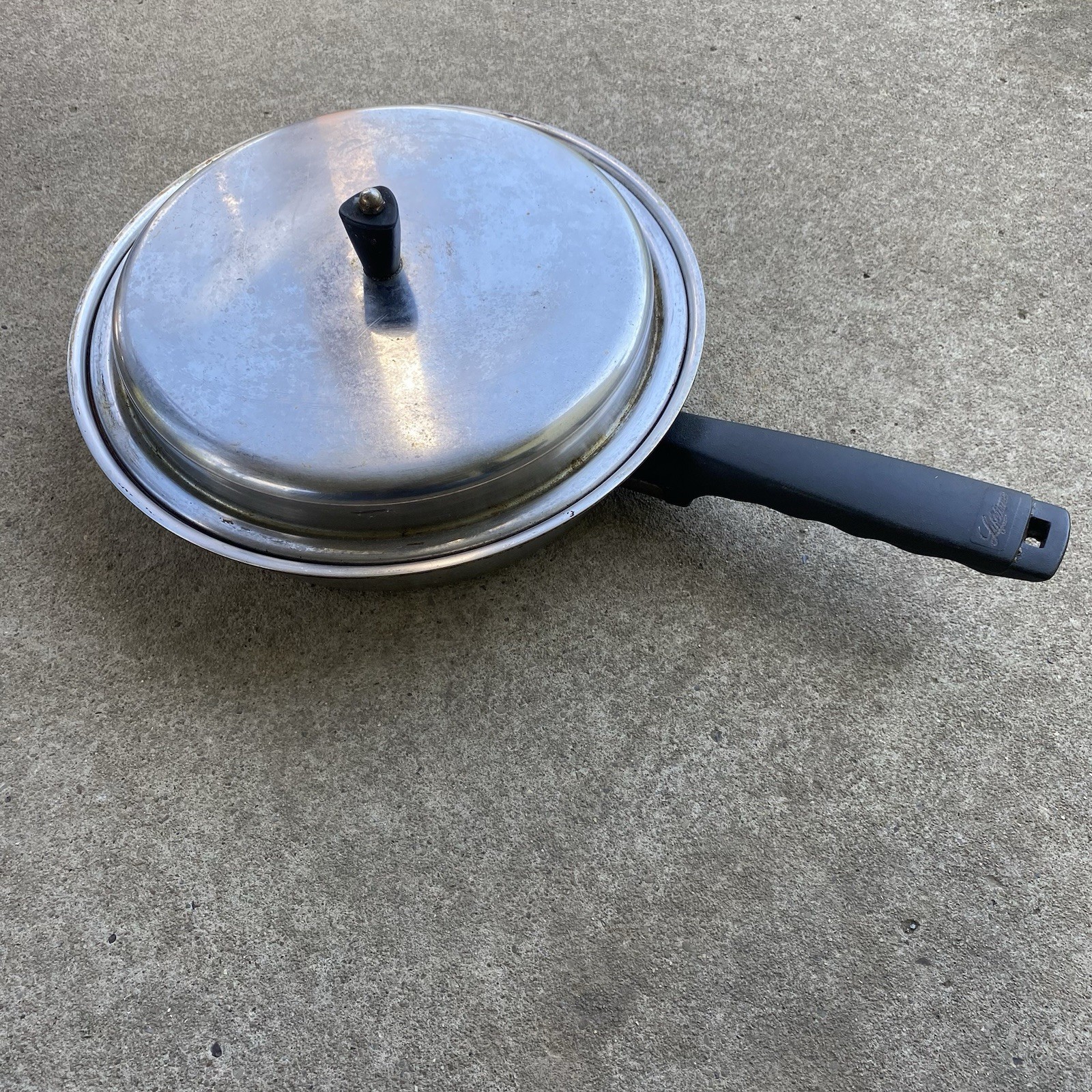 Lifetime T304 Skillet/Saucepan w/Lid Custom Design Stainless Steel USA 10 3/4″