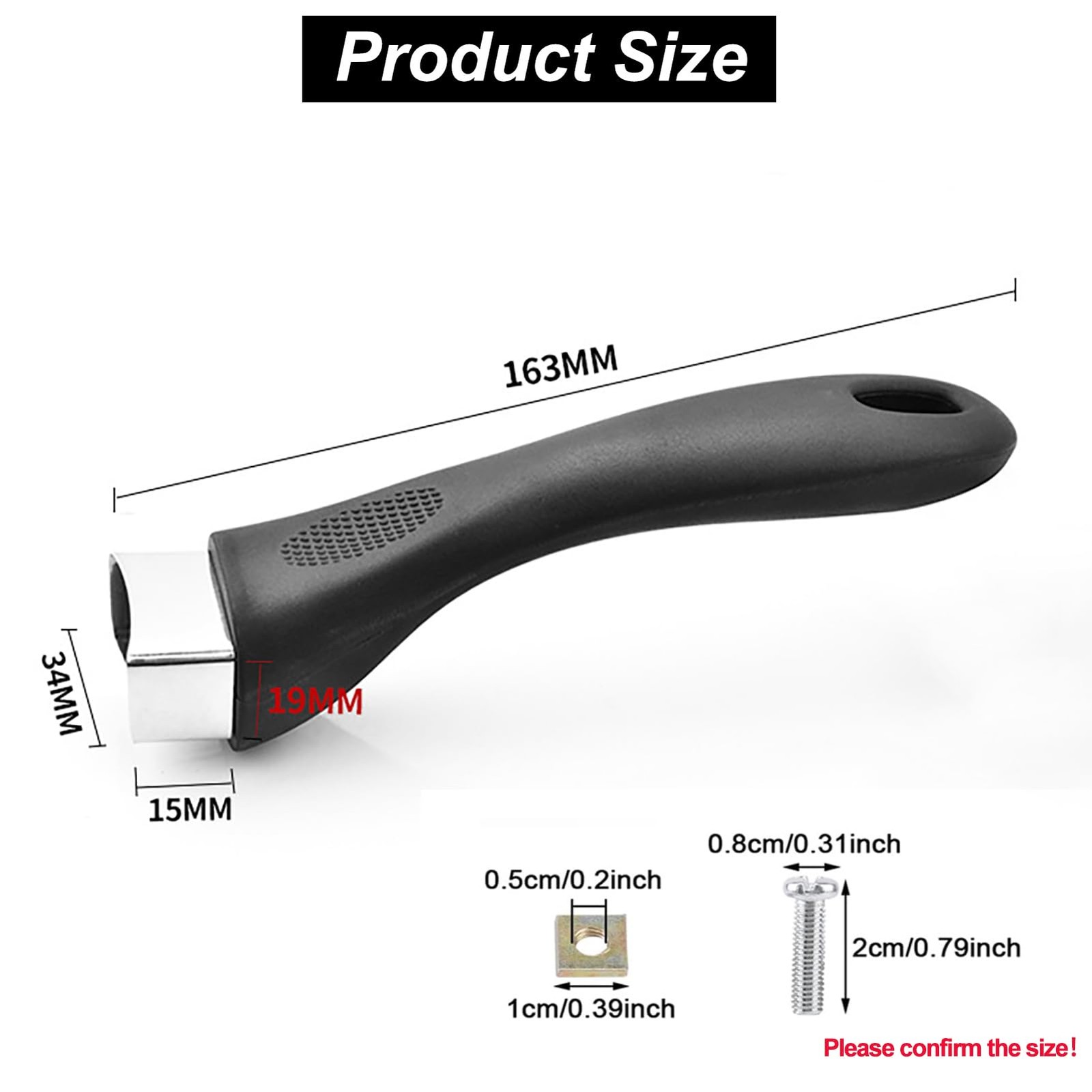 Bakelite Pot Handle, ScaldProof Long Handle Replacement Grip, Removable Cookw…