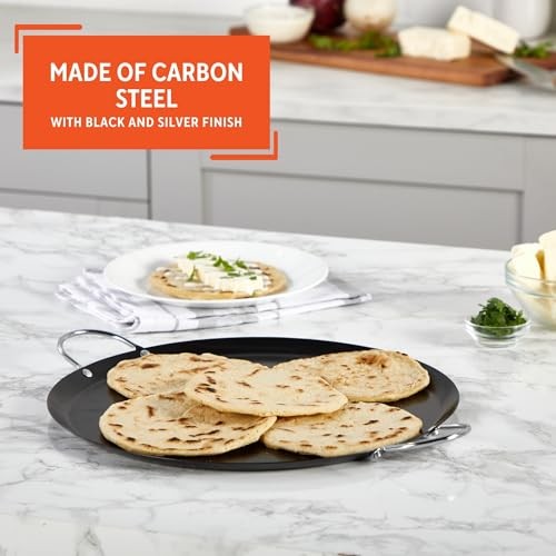 13.5in Carbon Steel Nonstick Round Comal Black