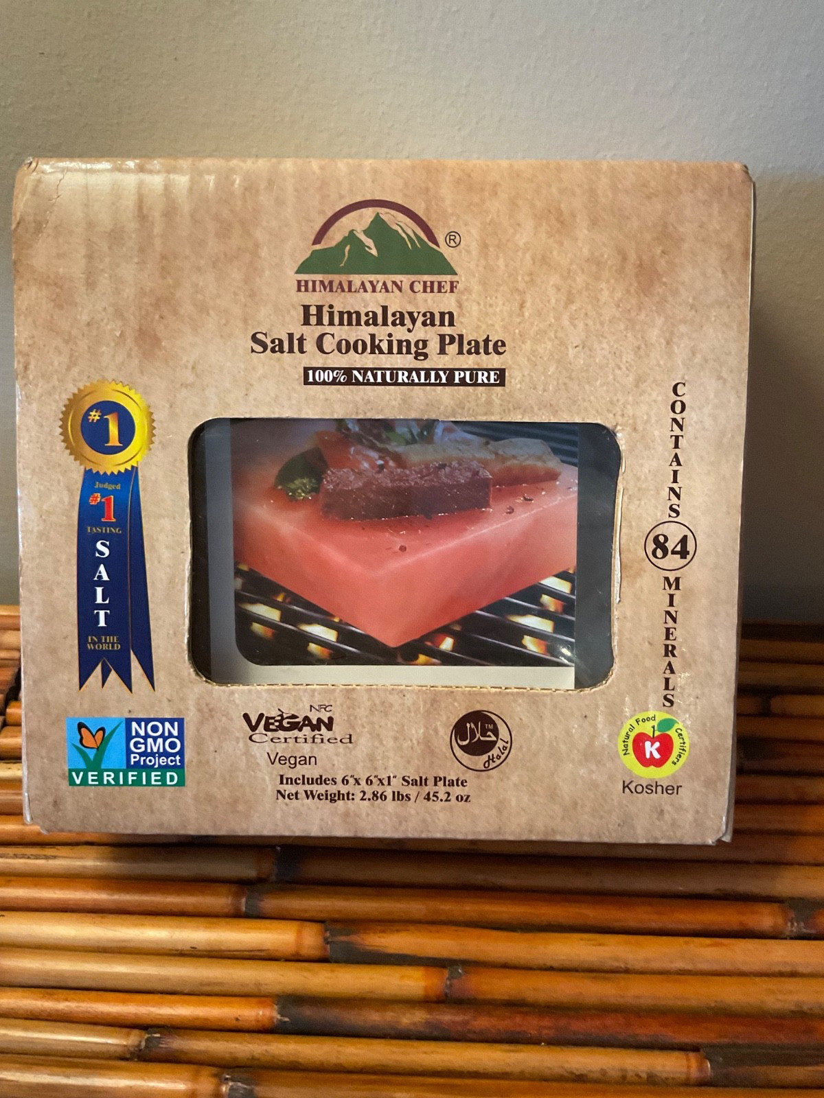 HIMALAYAN CHEF Salt Cooking Plate 6” X 6” X 1” NIB For Gifting/Your Own Grill
