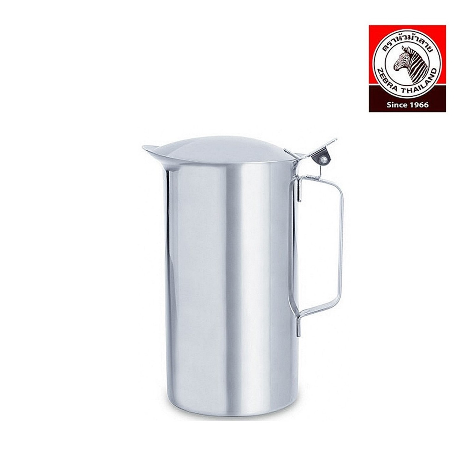 Thai Zebra Brand Water Jug Pouring Mouth with Lid Kitchenware Stainless 11cm