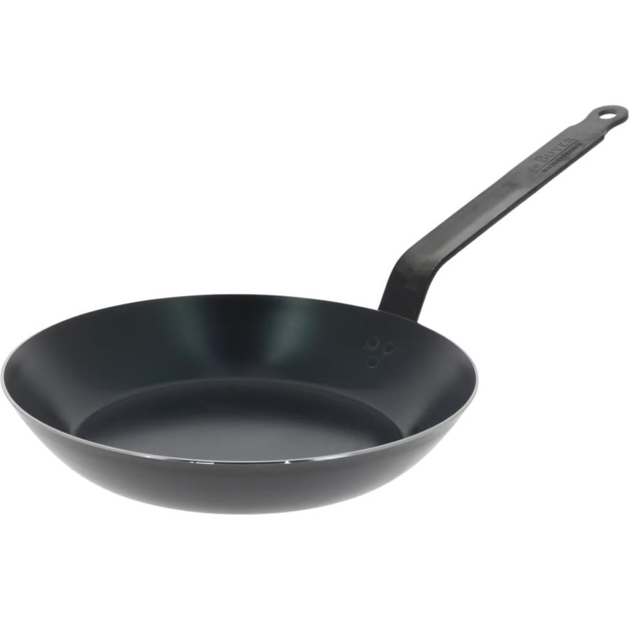 De Buyer Blue Carbon Steel 9.5″ Fry Pan – Black
