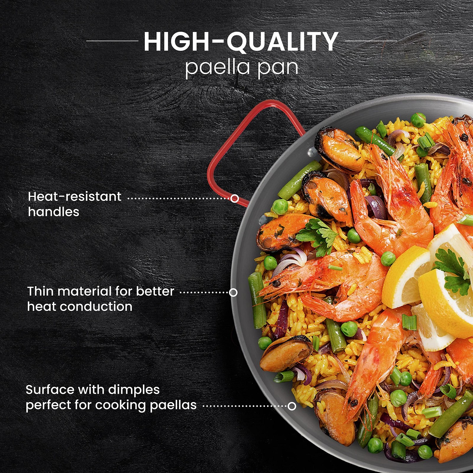 Machika Carbon Steel Paella Pan For Outdoors Camping 19 24 In P-20000-I