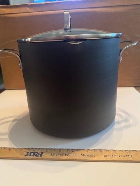 NEW – Calphalon Classic HARD ANODIZED Nonstick 8-Quart Stock Pot / STRAINER LID