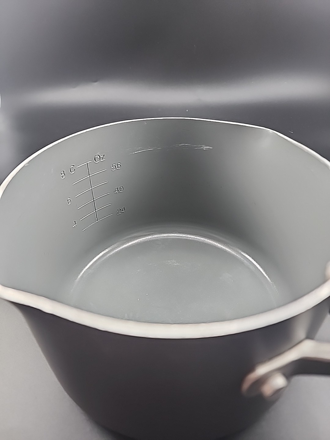 Calphalon Classic 2.5 Qt Hard Anodized Saucepan Gray 87025 Nonstick With Lid