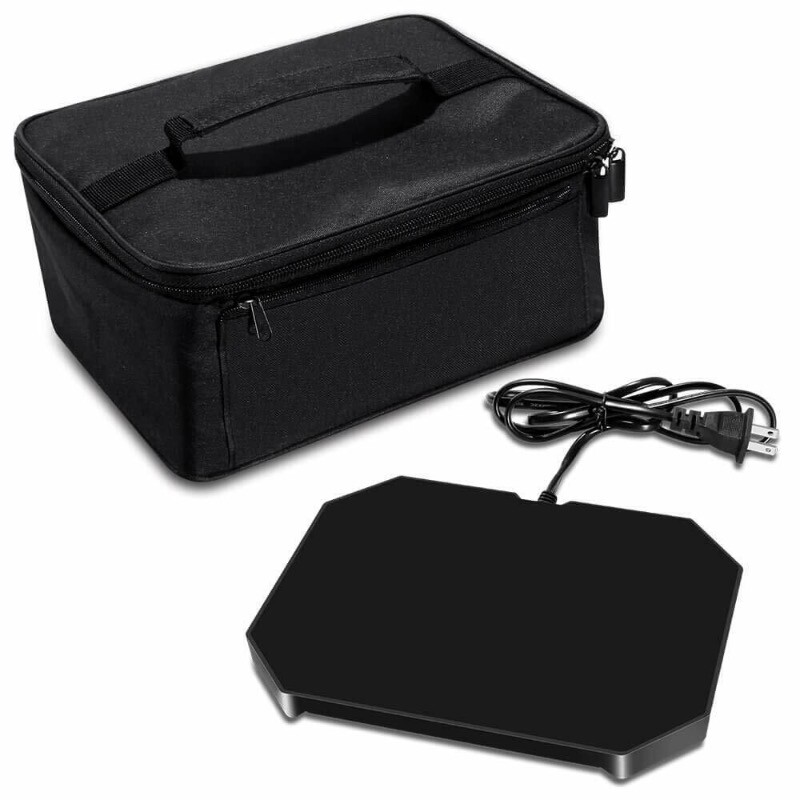 Mini Oven Food Heating Device Portable Heating Lunch Box for Office/Car 2 in 1