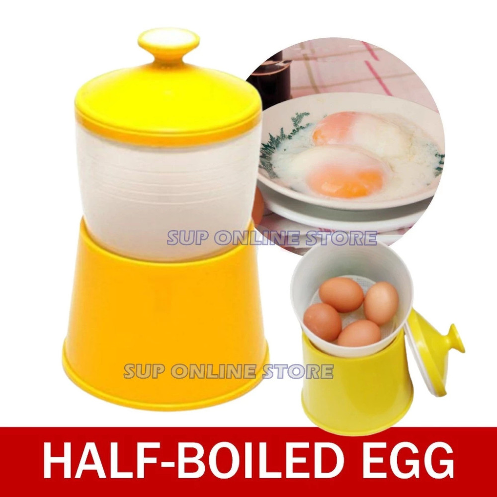 Half Boiled Egg Cooker Yellow Traditional Malaysian Design Made in Malaysia