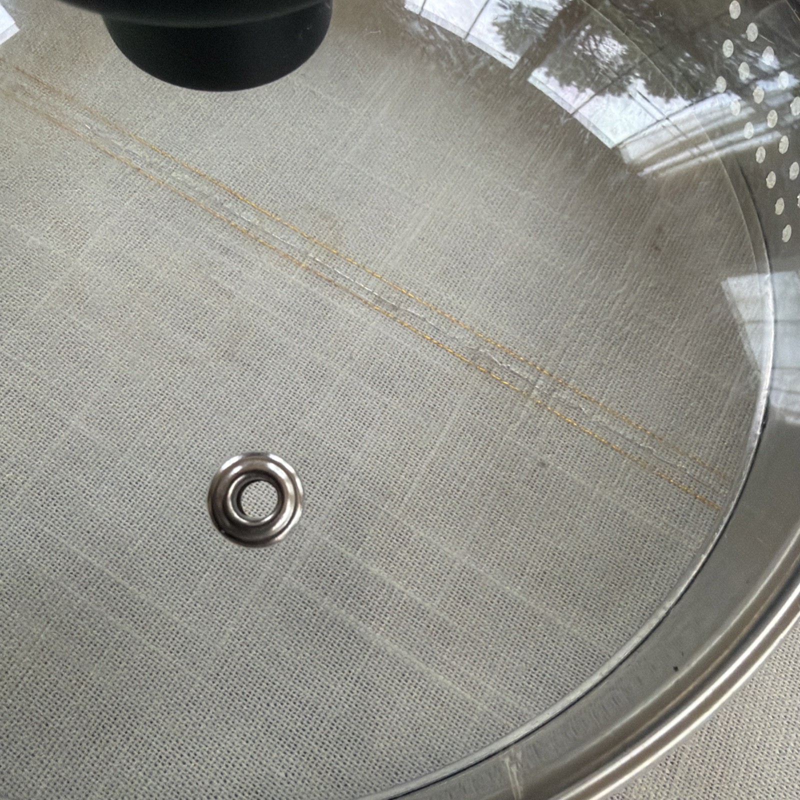 T-Fal Replacement Lid Vented Strainer Glass 8 Inch Outer Diameter, 7 5/8 Inner