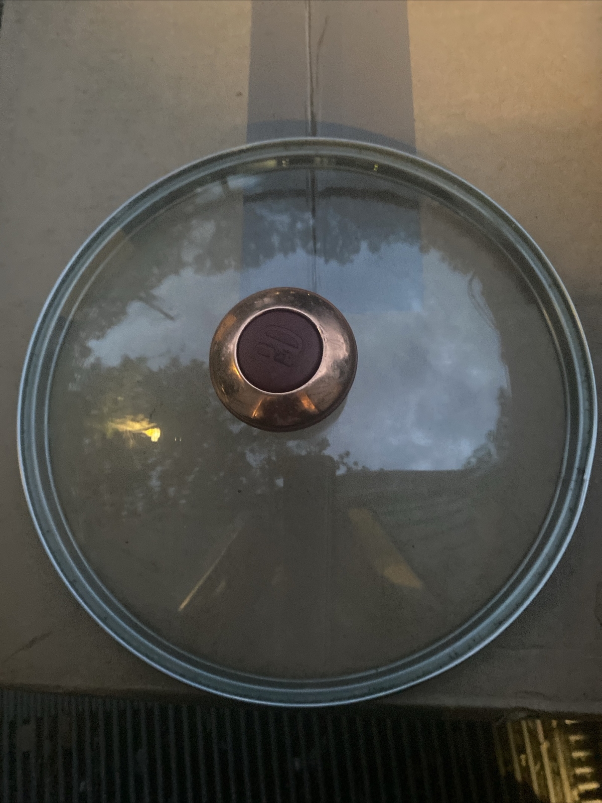 Paula Deen PD Glass Copper Replacement Lid 9.25” Interior Rim For Pot Pan New