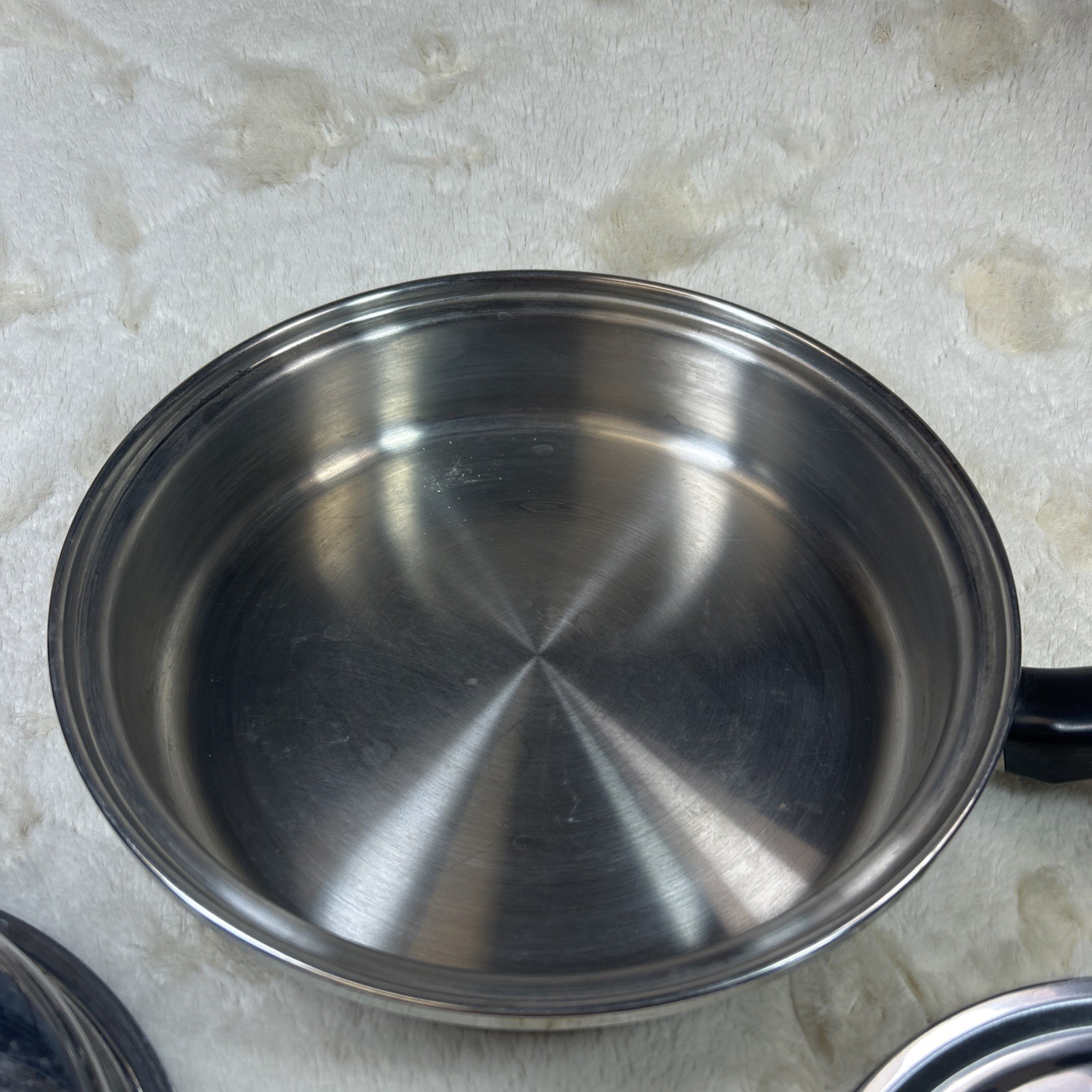 Vintage Rainbow Cookware 18-8 Multi Ply Surgical Steel Skillet W Lid & Insert 11