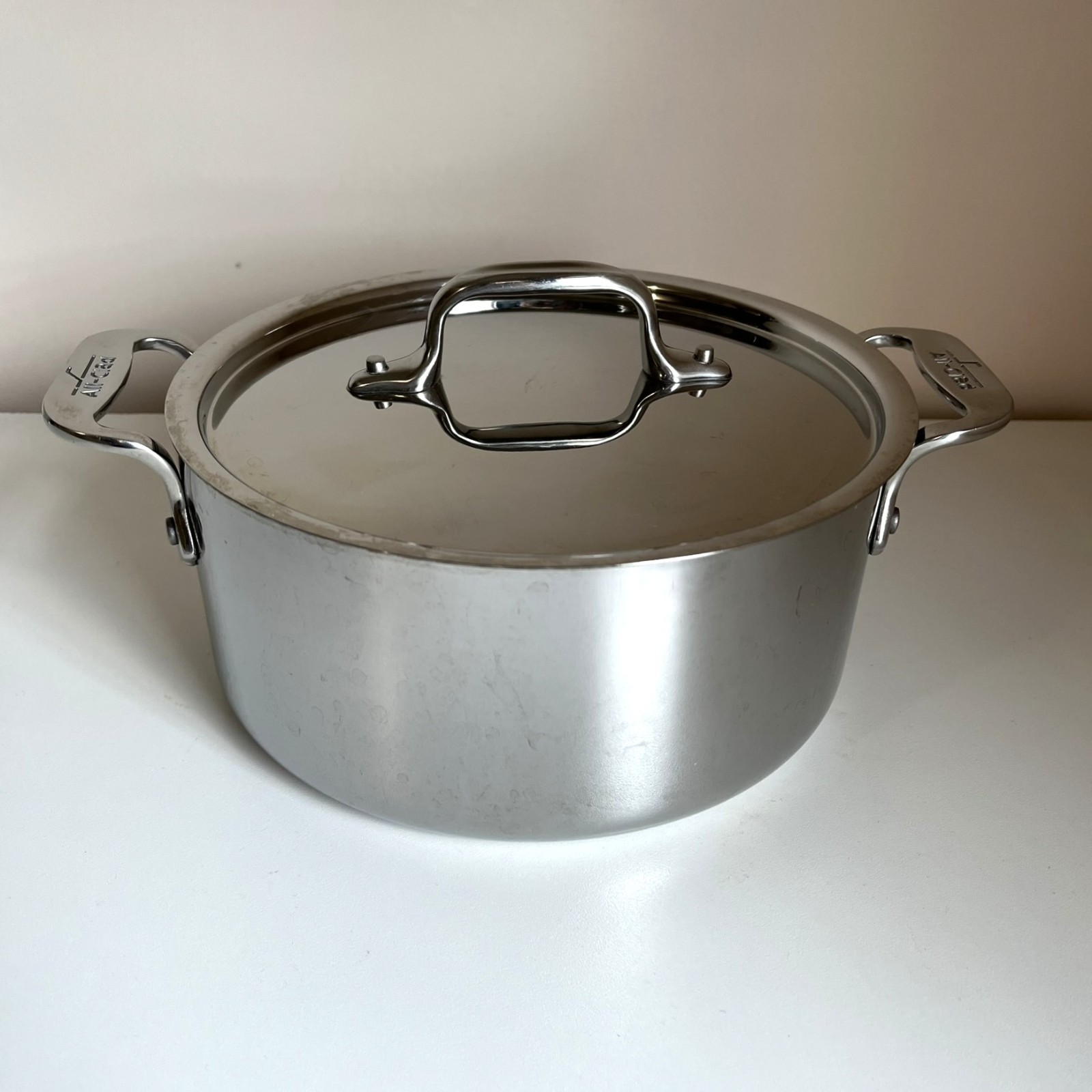 All-Clad 3 Qt Stainless Steel Pot Casserole Pan Double Handle