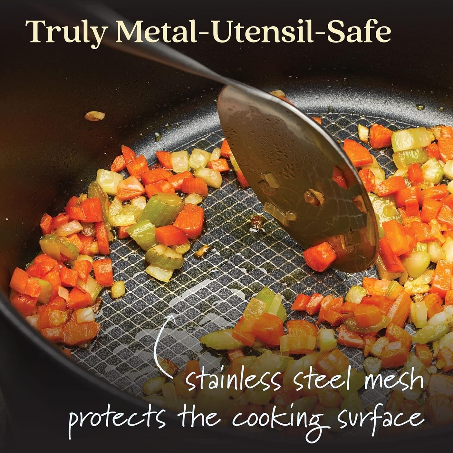 X Hybrid Nonstick Casserole Pan with Lid, Dark Gray