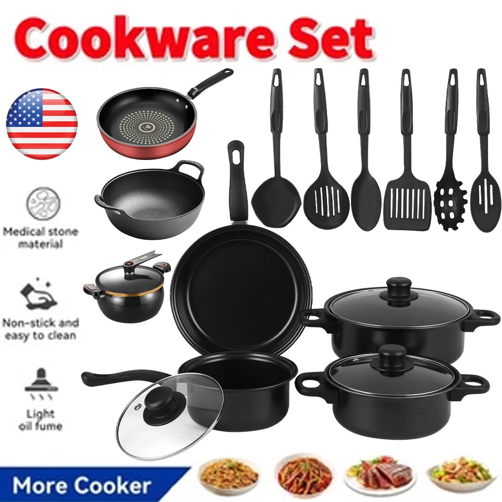 Pots and Pans Set Non Stick 13 Piece Kitchen Induction Cookware & Bakeware Set