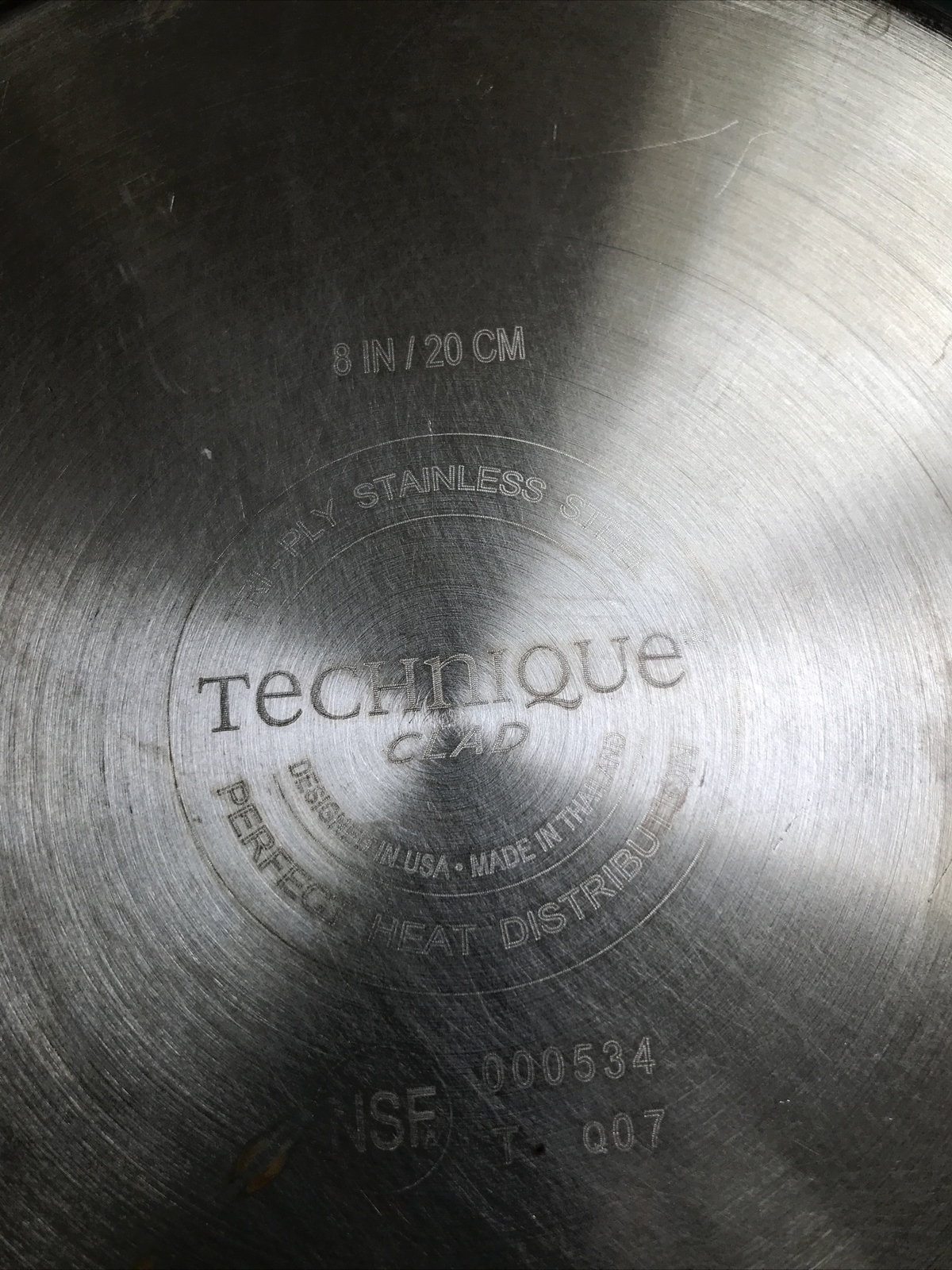 Technique Clad Tri-Ply Stainless Steel 8in. 20cm. Frying Pan