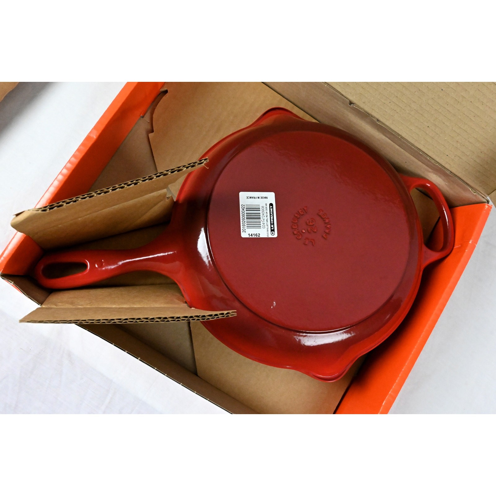 Le Creuset Round Skillet Griddle Pan 10″/26cm Cerise/Cherry Red 1 1/2qt NIB