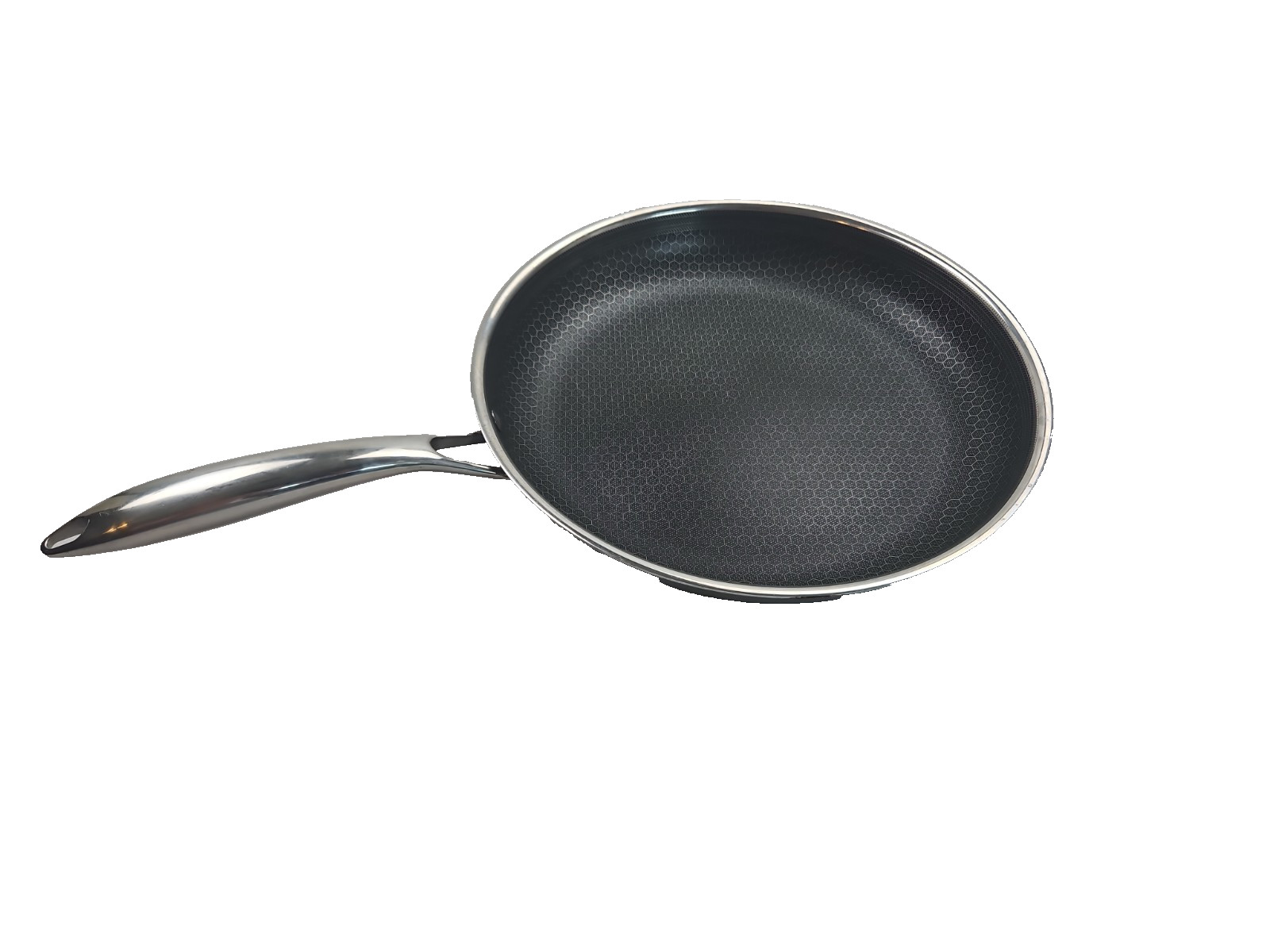 HEXCLAD 12″ Hybrid Fry Pan Stainless Steel Non-Stick Frying Pan NO LID Used