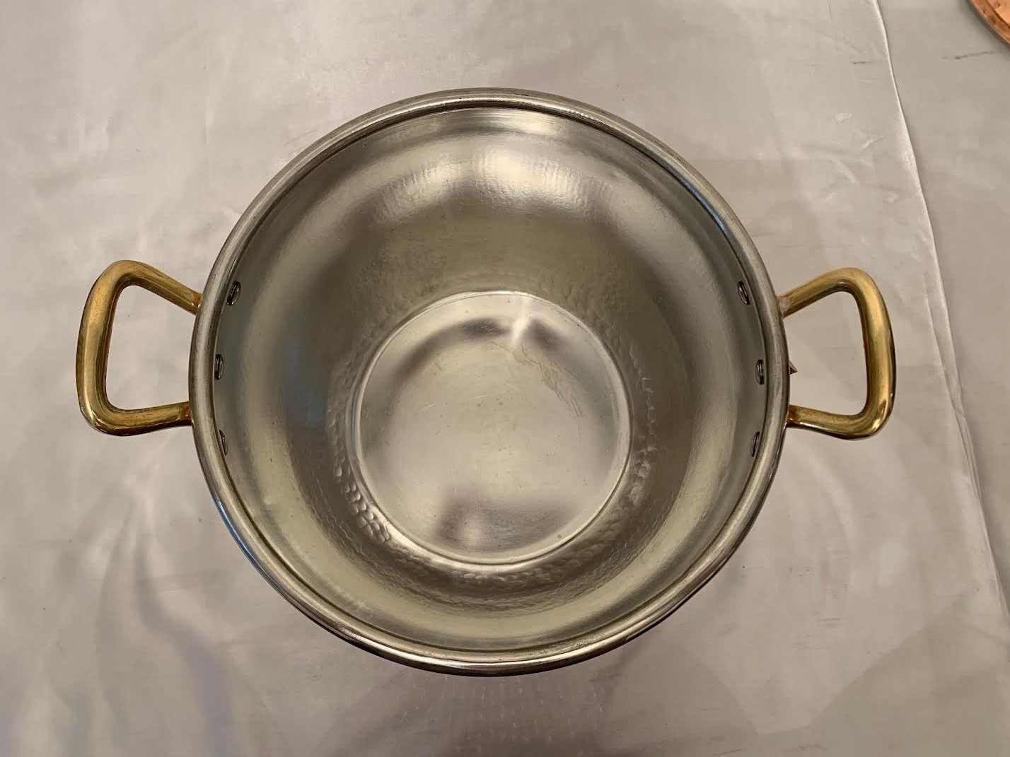 RUFFONI COPPER STOCK POT HISTORIA COLLECTION HAMMERED W/ACORN KNOB 7.5 QT NEW