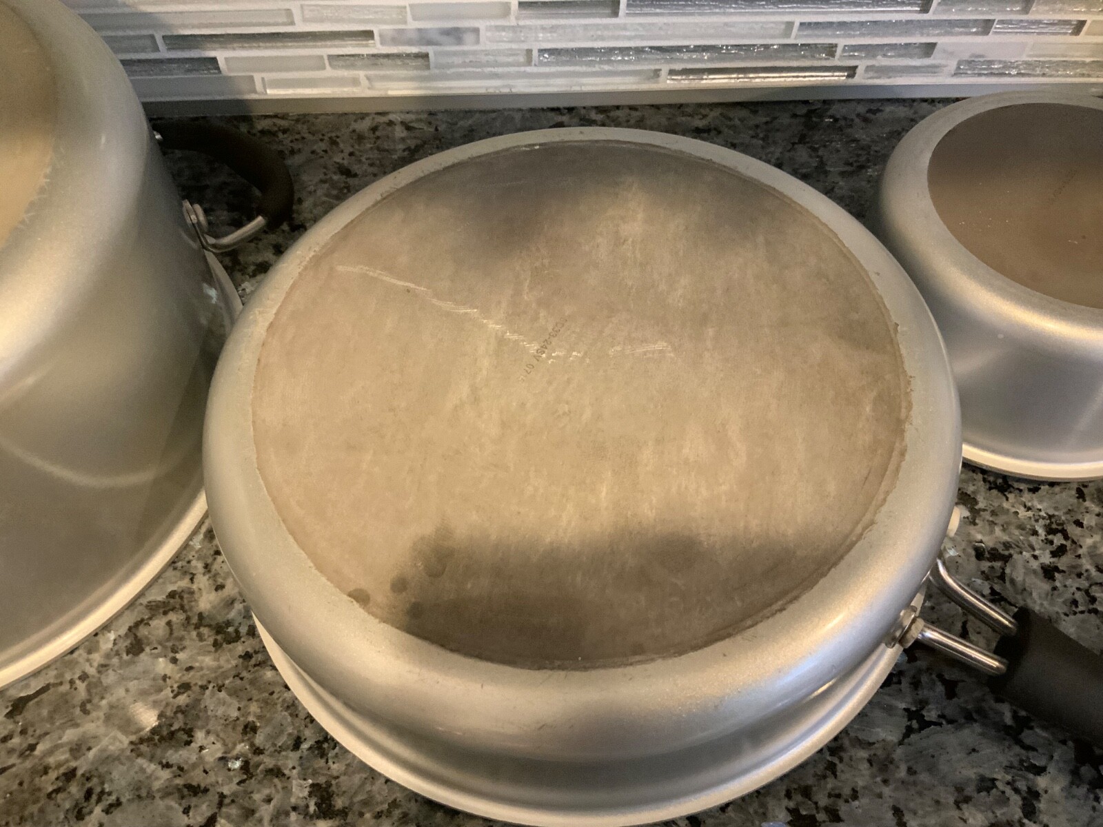 Cuisinart 8 PC Stainless Steel Cookware Set Light Silver WITH WHITE ENAMEL