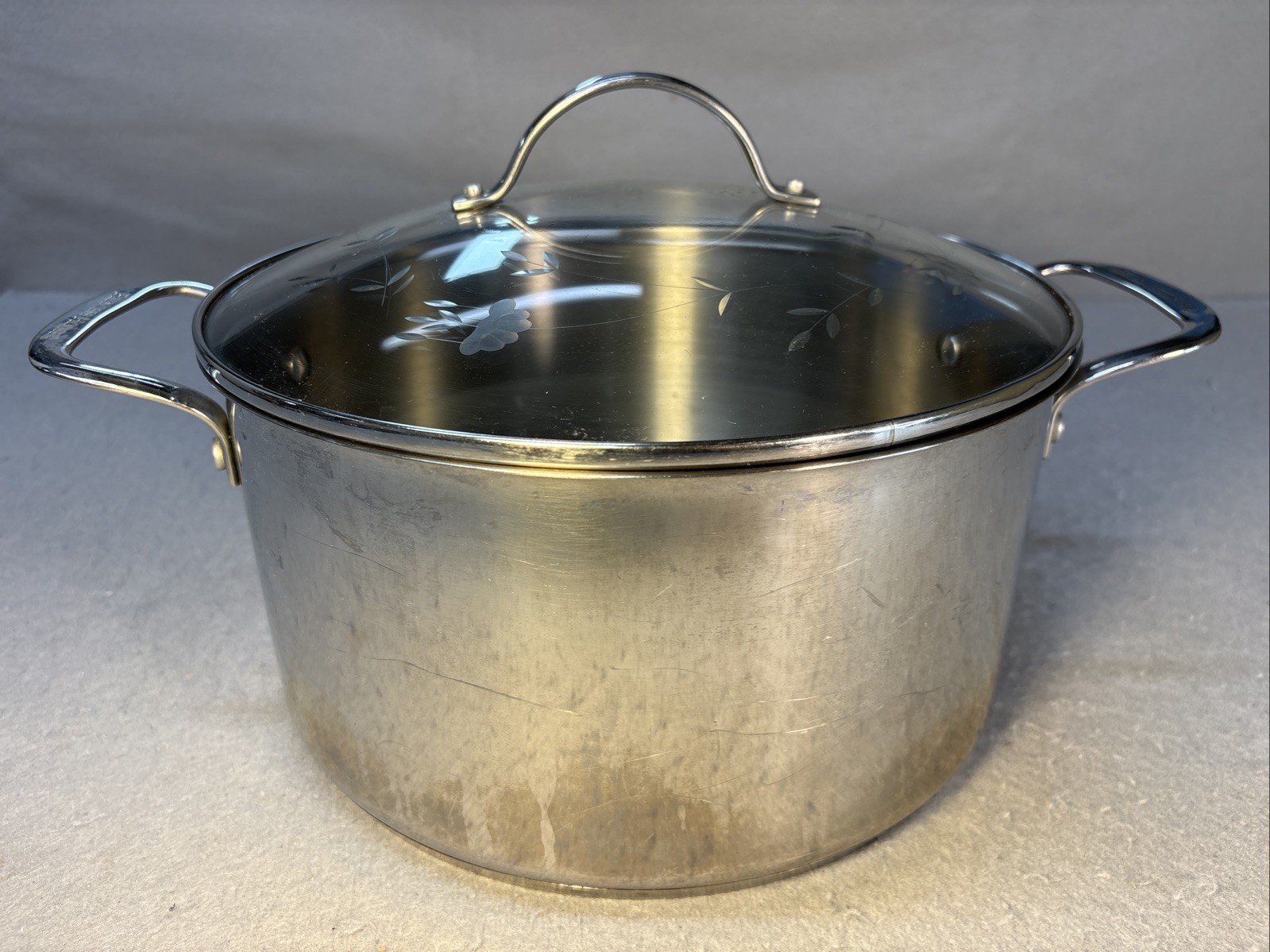 Princess House 9 QT 18/10 Stainless Steel Pot With Lid👁️