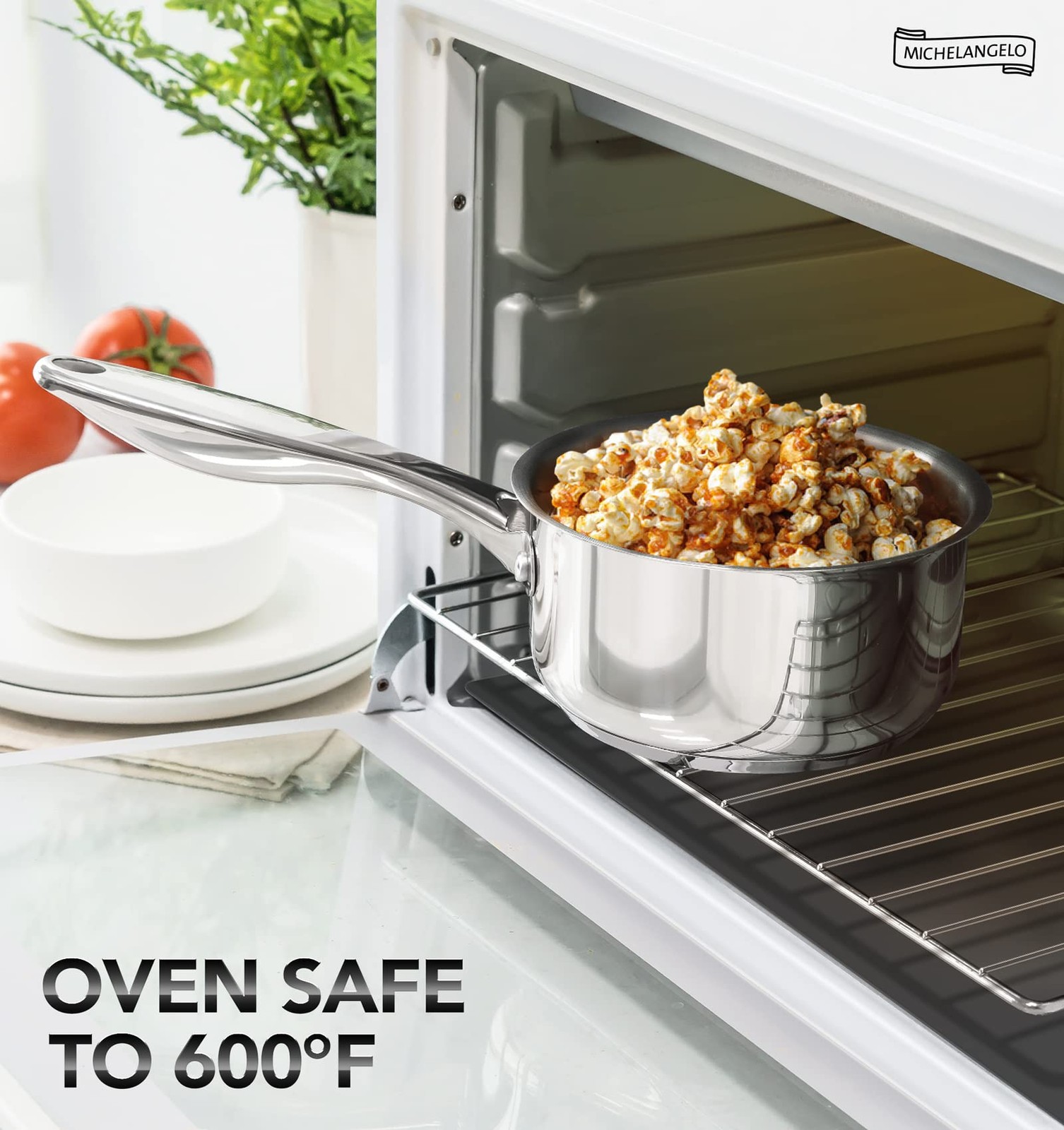 1.5 Quart Saucepan Lid Triply Thick Bottom Stainless Steel 1.5 QT Sauce Pot