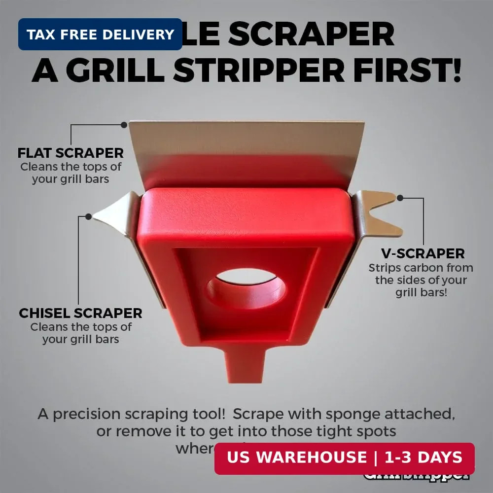 GRILL STRIPPER Bristle Free Grill Brush For Outdoor Grill – Steam Grill Brush Br