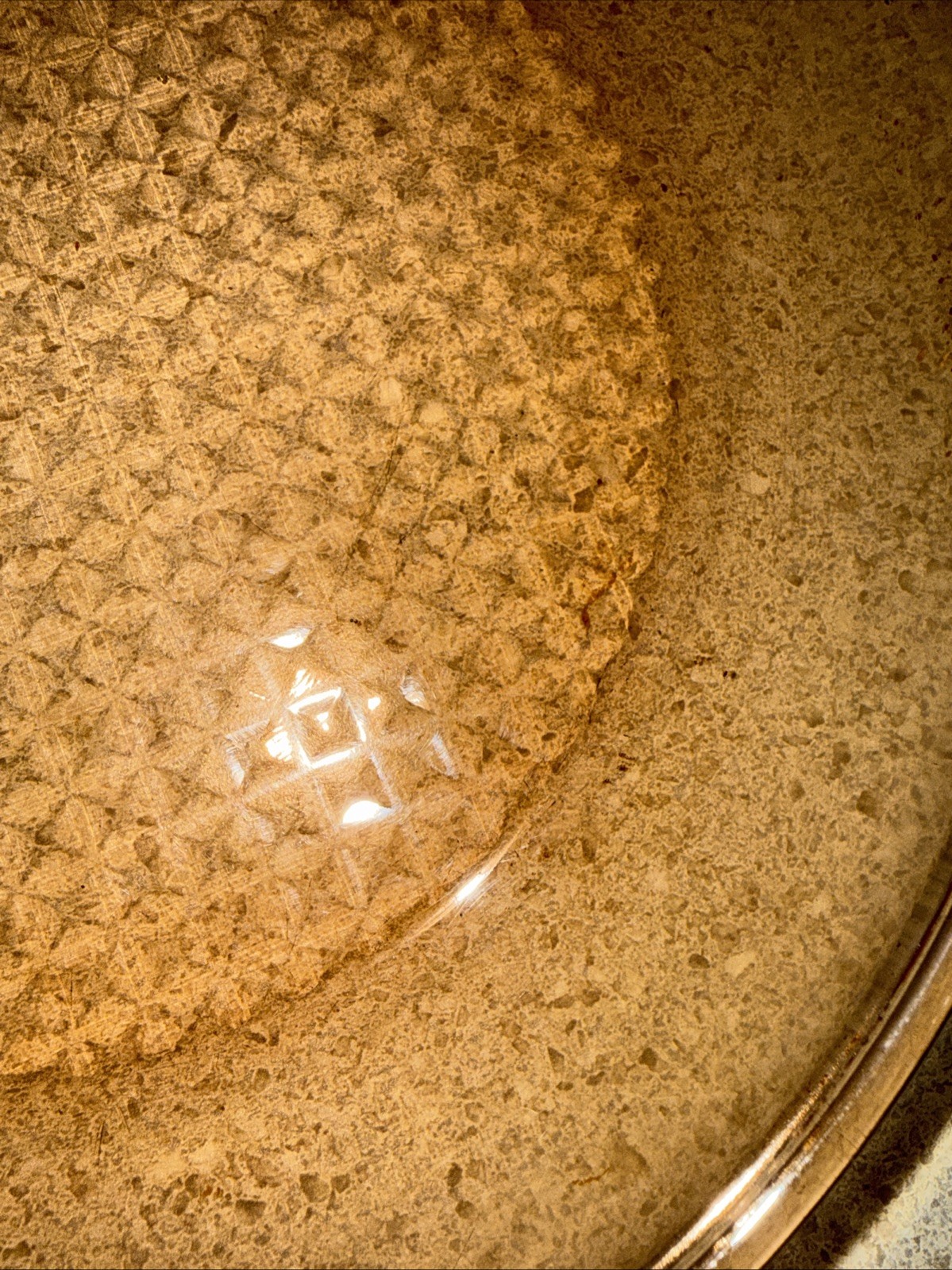 2 -Corning Ware Visions Amber Pyrex Glass 10 & 7″ Waffle Bottom Fry Pan Skillet