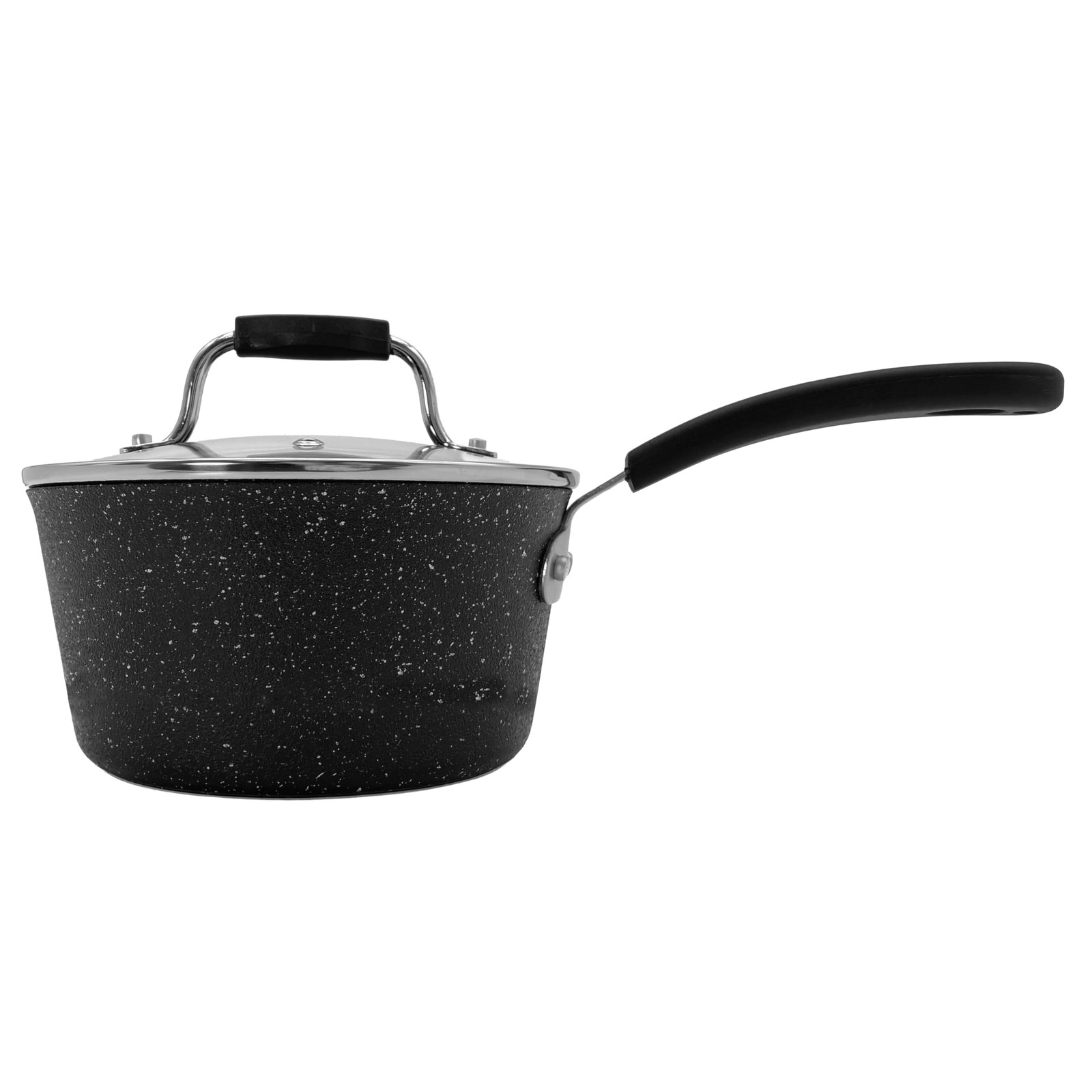 Starfrit 0603080020000 The Rock 2 Qt Black Marble Saucepan