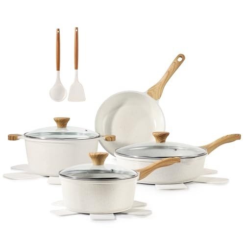 Sensarte 13-Piece Nonstick Ceramic Cookware Set Aluminum PFOA PFAS Free