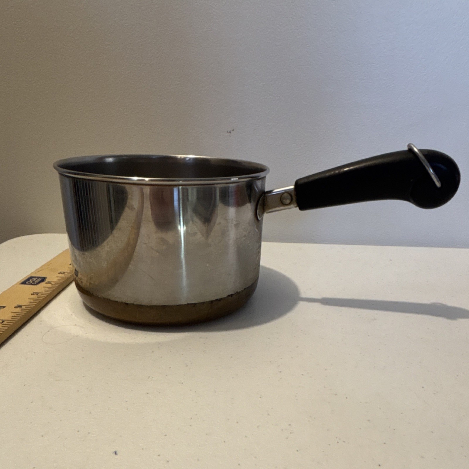 Revere Ware Copper Bottom Stainless Steel Saucepan 6 in Long Handle MPN 82