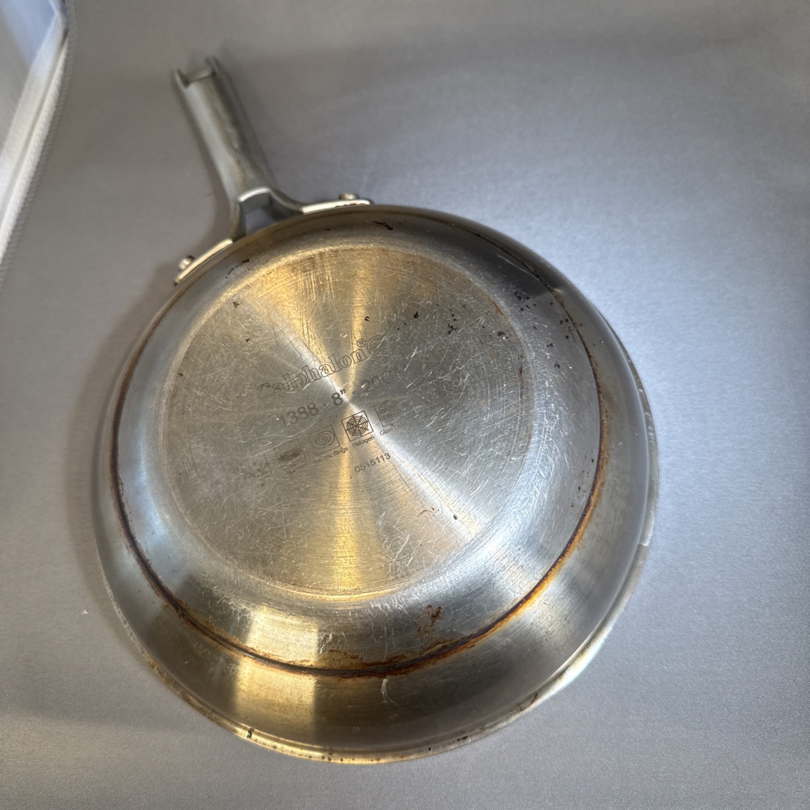 STAINLESS STEEL CALPHALON SKILLET 1388 8″ 20cm OMELET FRYING PAN SAUTE