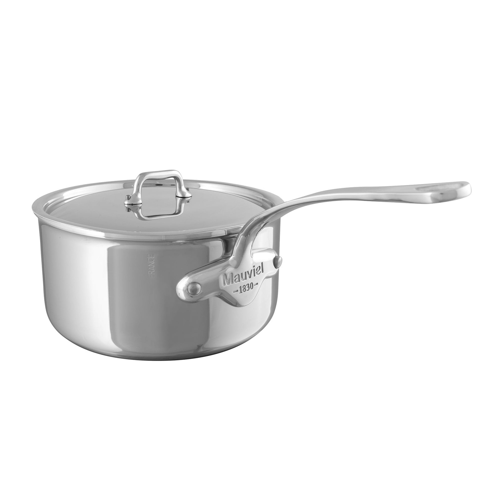 M’Urban 4 Tri-Ply Polished Stainless Steel Sauce Pan With Lid And Cast Stainless