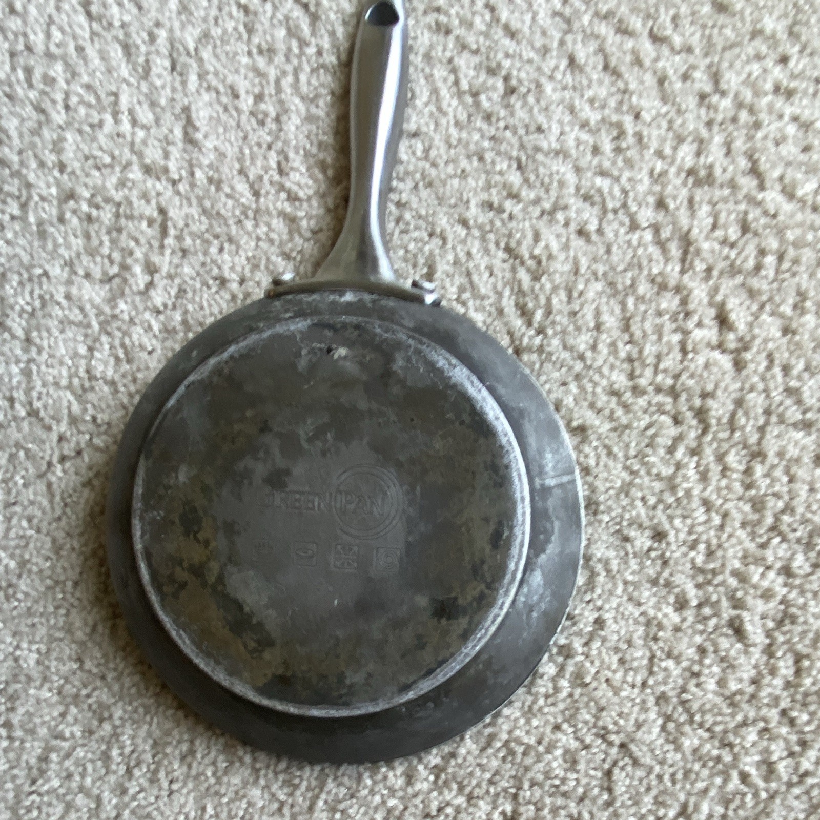 GreenPan 8-Inch Gray Non-Stick Frying Pan Metal Induction Long Handle