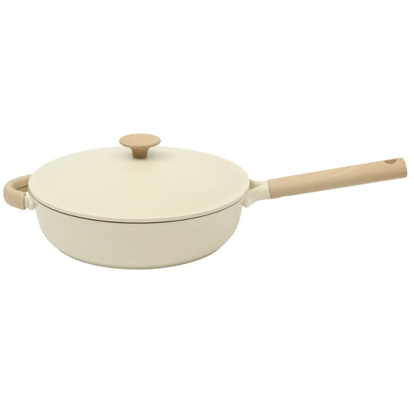 13-Piece Cast Aluminum Ceramic Nonstick Cookware Set with Utensils White