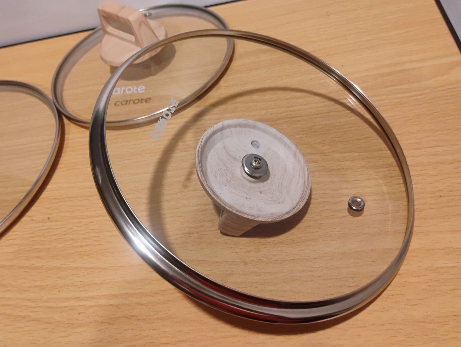 Carote Lids Only Pot or Skillet 7 3/4″, 7″, 9.25″ Lot of 3