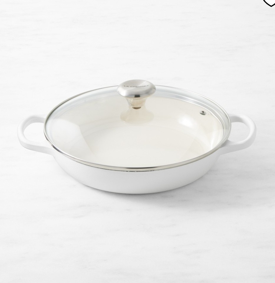 Le Creuset Enameled Cast Iron Signature Round Braiser with Glass Lid 2.25 Qt