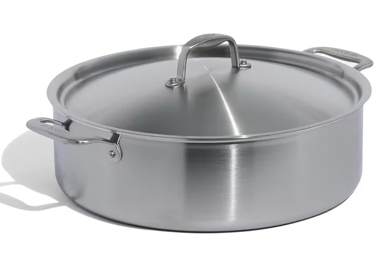 Made In | 10QT Stainless Clad Rondeau Saute Pan w Lid Double Handle | A14